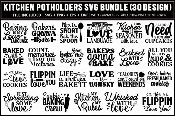 Kitchen Potholders SVG Bundle: A Designer Review